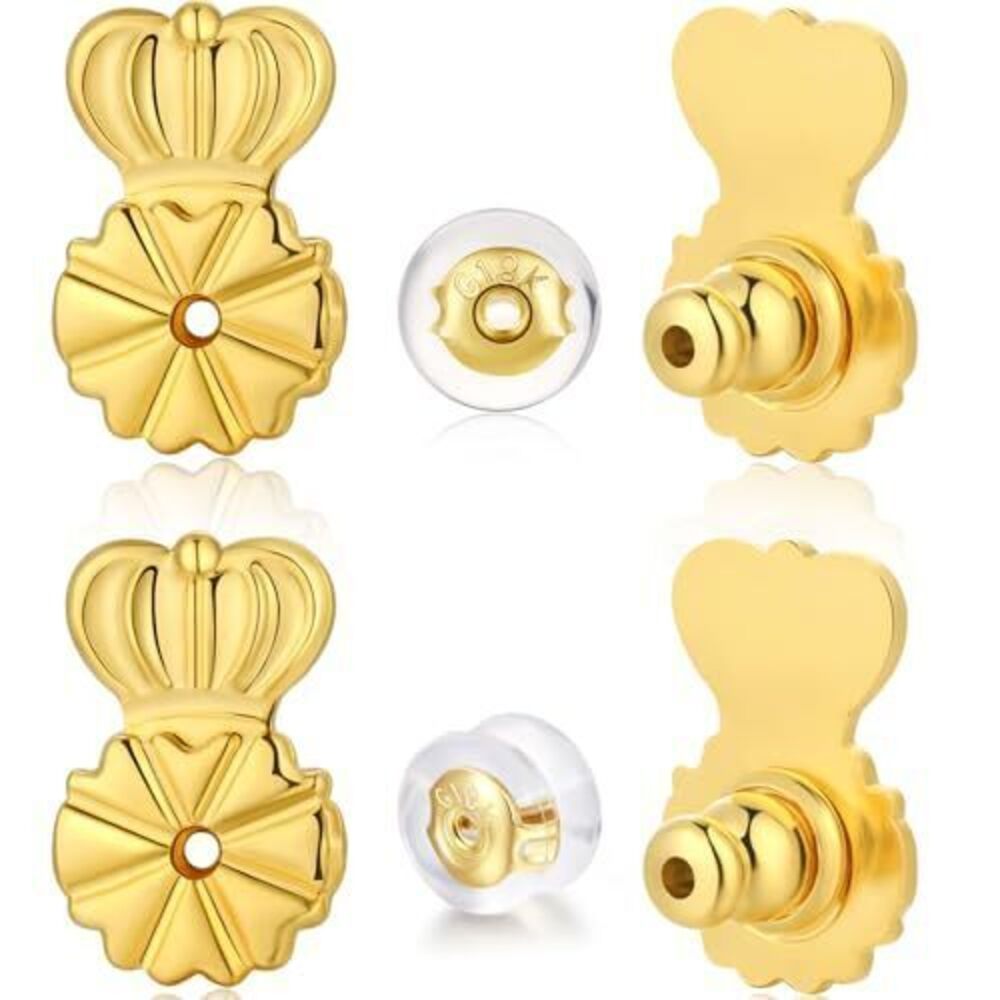 9869 6 PCS Earring Backs Replacement for Studs, Droopy Ears & Heavy